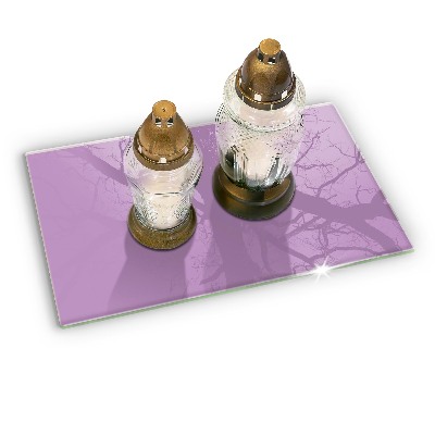 Dessous de bougie rectangulaire Violet