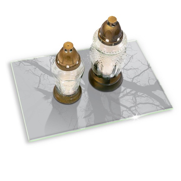 Dessous de bougie rectangulaire Couleur grise