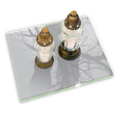 Dessous de bougie rectangulaire Couleur grise