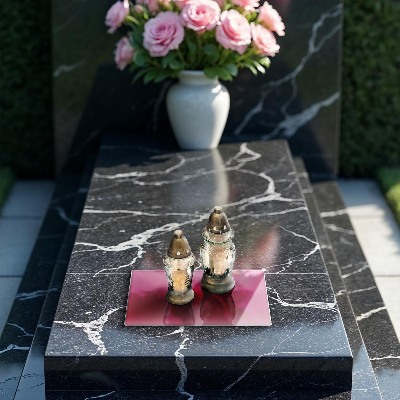 Dessous de bougie rectangulaire Couleur rose