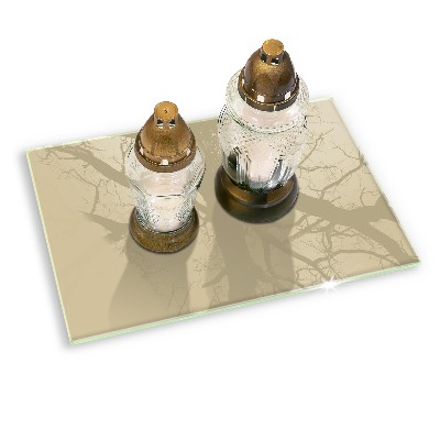 Dessous de bougie rectangulaire Couleur beige