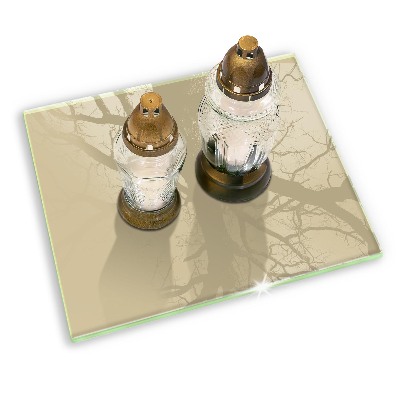 Dessous de bougie rectangulaire Couleur beige