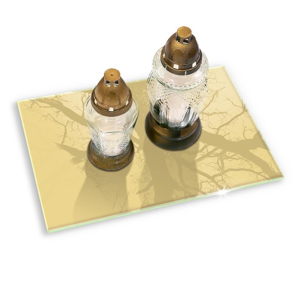 Dessous de bougie rectangulaire Couleur jaune