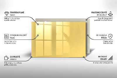 Dessous de bougie rectangulaire Couleur jaune