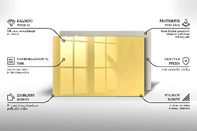 Dessous de bougie rectangulaire Couleur jaune