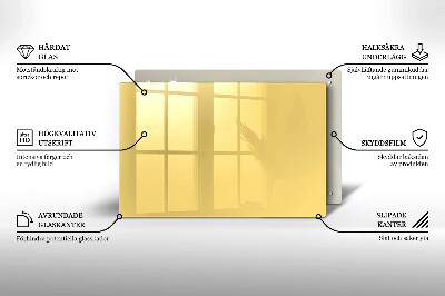 Dessous de bougie rectangulaire Couleur jaune