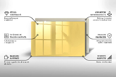 Dessous de bougie rectangulaire Couleur jaune