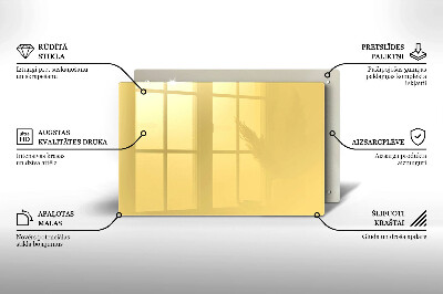 Dessous de bougie rectangulaire Couleur jaune