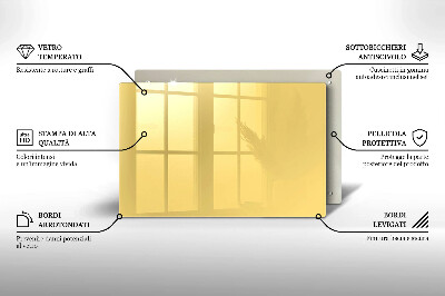 Dessous de bougie rectangulaire Couleur jaune