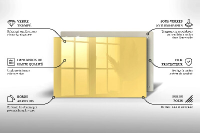 Dessous de bougie rectangulaire Couleur jaune