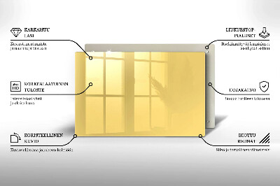 Dessous de bougie rectangulaire Couleur jaune