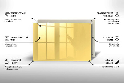 Dessous de bougie rectangulaire Couleur jaune