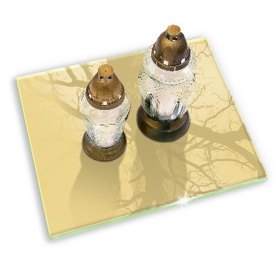 Dessous de bougie rectangulaire Couleur jaune