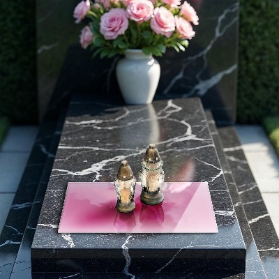 Dessous de bougie rectangulaire Couleur rose