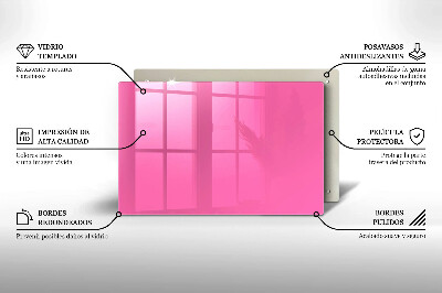 Dessous de bougie rectangulaire Couleur rose