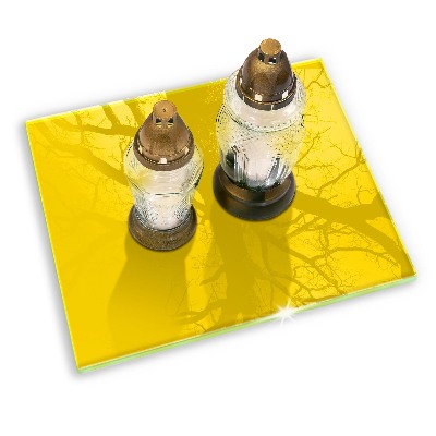 Dessous de bougie rectangulaire Couleur jaune