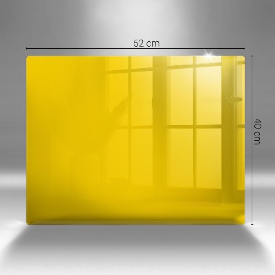Dessous de bougie rectangulaire Couleur jaune