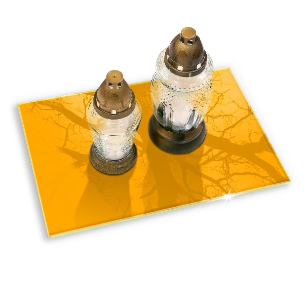 Dessous de bougie rectangulaire Couleur jaune foncé