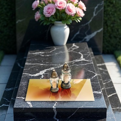 Dessous de bougie rectangulaire Couleur jaune foncé