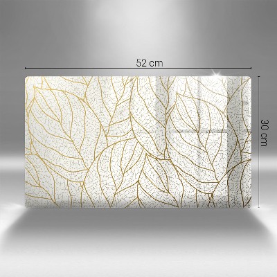 Dessous de bougie rectangulaire Motif de feuille d'art en ligne