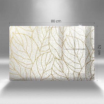 Dessous de bougie rectangulaire Motif de feuille d'art en ligne