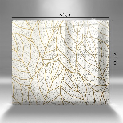 Dessous de bougie rectangulaire Motif de feuille d'art en ligne
