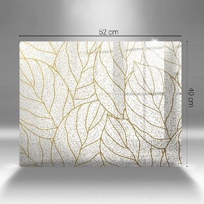 Dessous de bougie rectangulaire Motif de feuille d'art en ligne