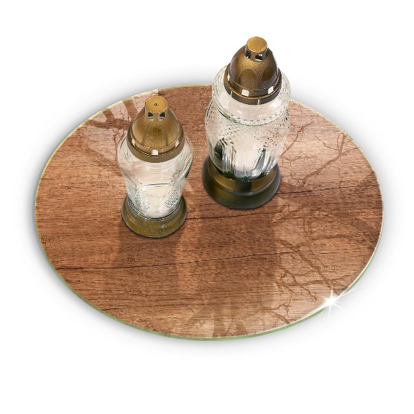 Dessous de bougie rond Texture du bois