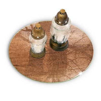Dessous de bougie rond Texture du bois