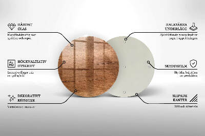 Dessous de bougie rond Texture du bois