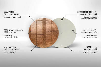 Dessous de bougie rond Texture du bois