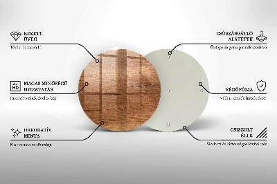 Dessous de bougie rond Texture du bois