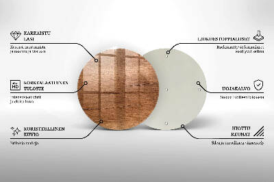 Dessous de bougie rond Texture du bois