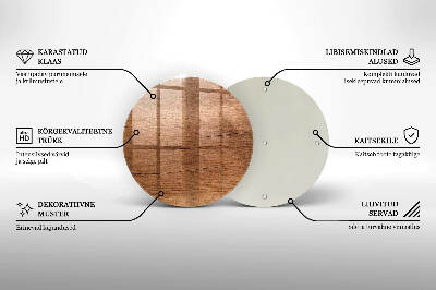 Dessous de bougie rond Texture du bois