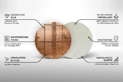 Dessous de bougie rond Texture du bois