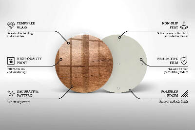 Dessous de bougie rond Texture du bois