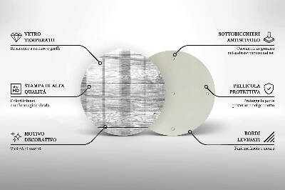 Dessous de bougie rond Vieilles planches de bois