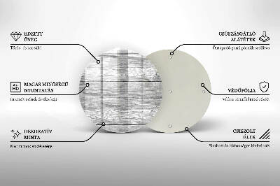 Dessous de bougie rond Vieilles planches de bois