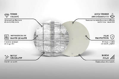 Dessous de bougie rond Vieilles planches de bois