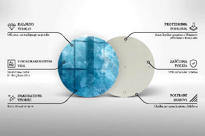 Dessous de bougie rond Eau bleue