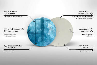Dessous de bougie rond Eau bleue