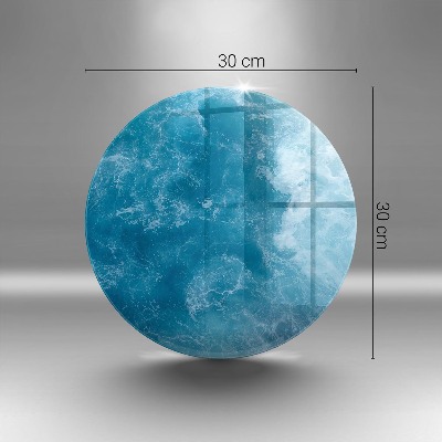 Dessous de bougie rond Eau bleue