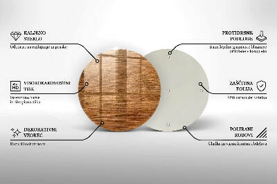 Dessous de bougie rond Texture de planche de bois