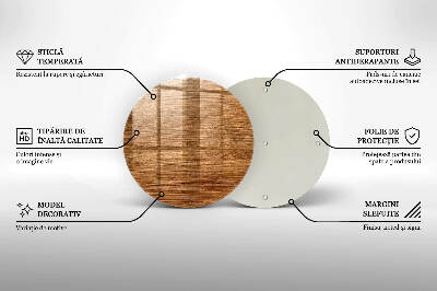 Dessous de bougie rond Texture de planche de bois