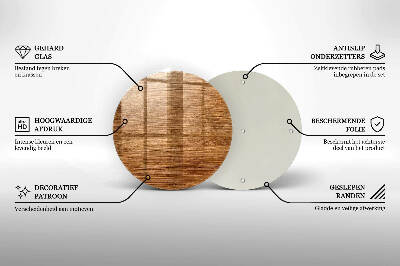 Dessous de bougie rond Texture de planche de bois