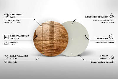Dessous de bougie rond Texture de planche de bois