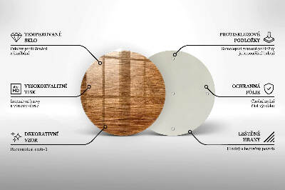 Dessous de bougie rond Texture de planche de bois