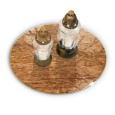 Dessous de bougie rond Texture de planche de bois