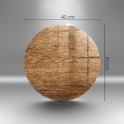 Dessous de bougie rond Texture de planche de bois