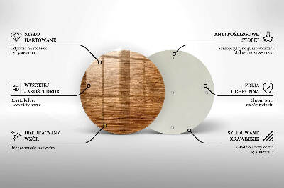 Dessous de bougie rond Texture de planche de bois